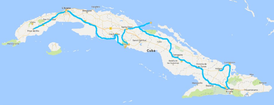 itinerario CUBA